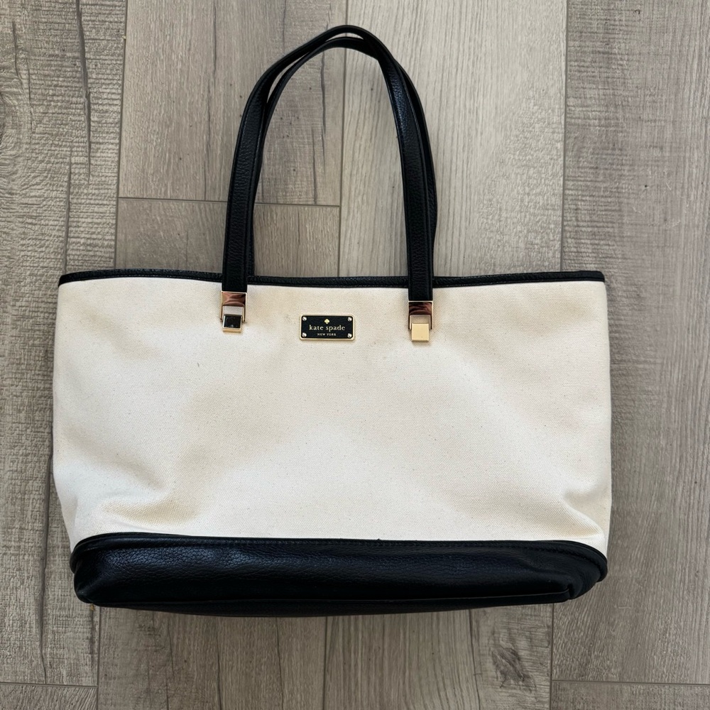 Kate Spade Leather & Cavas Tote